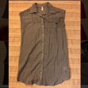 Light blue striped RVCA dress